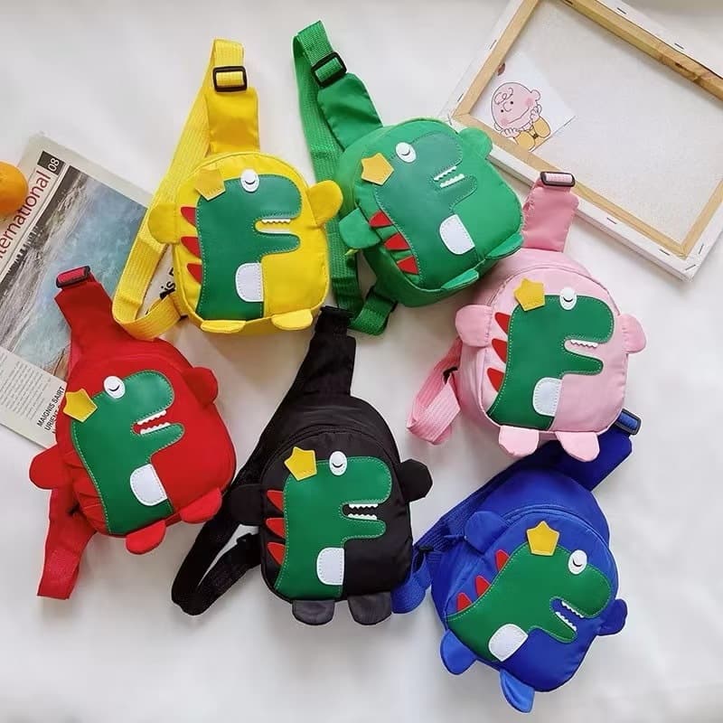 Bolsa Infantil Dinossauro &Sorridente Crianca Menina Menino 6 Cores6034-18