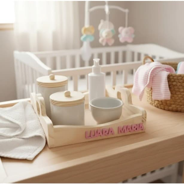 Kit Higiene Bebê Porcelana Menina Menino Nome Personalizado