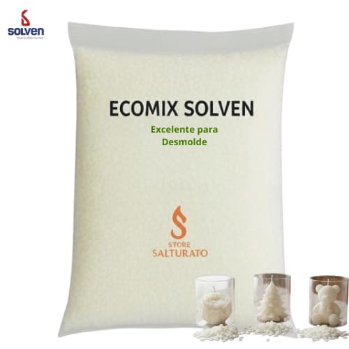 Cera Ecomix Soja Solven  Premium Semi Vegetal Cera para desmolde e velas artesanais.