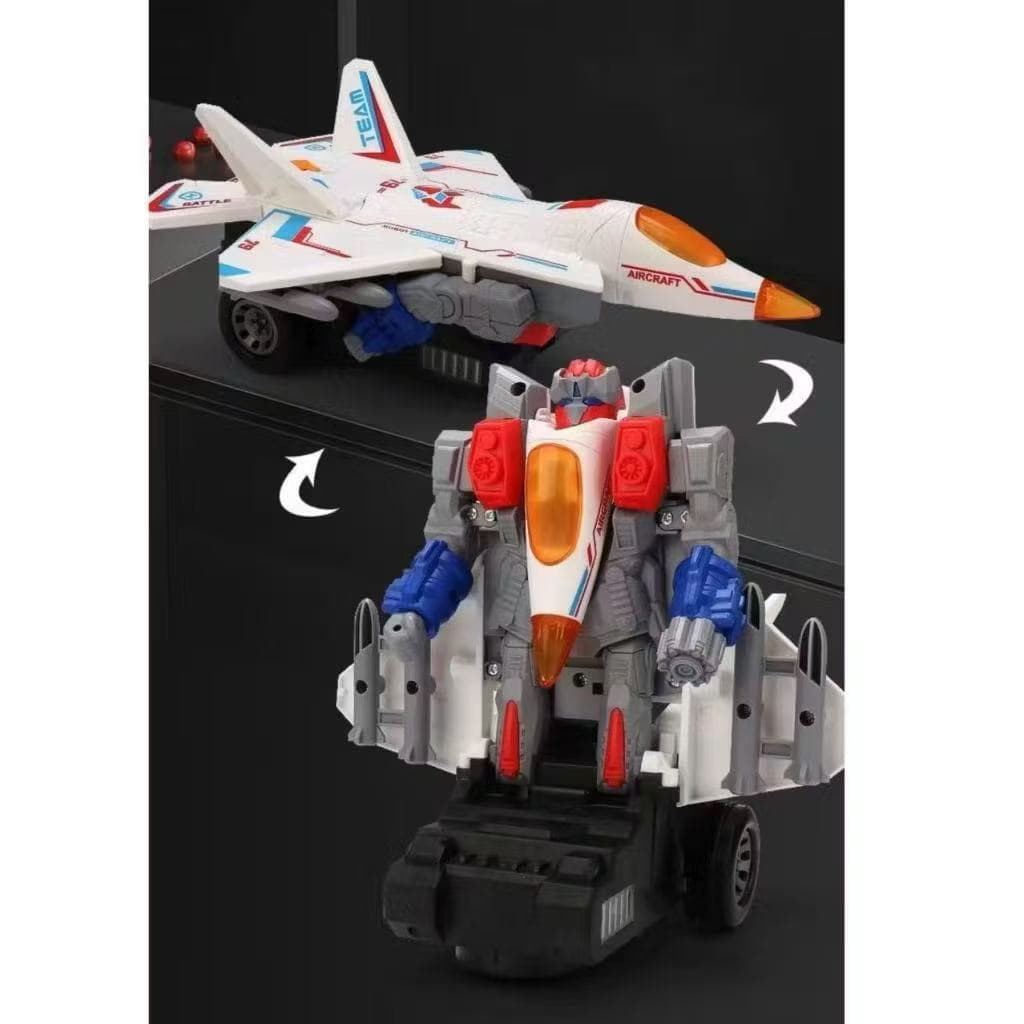 Brinquedos Jato Avião Transformers Brinquedos Tranformers Com Som LED E Movimento（com pilha)）