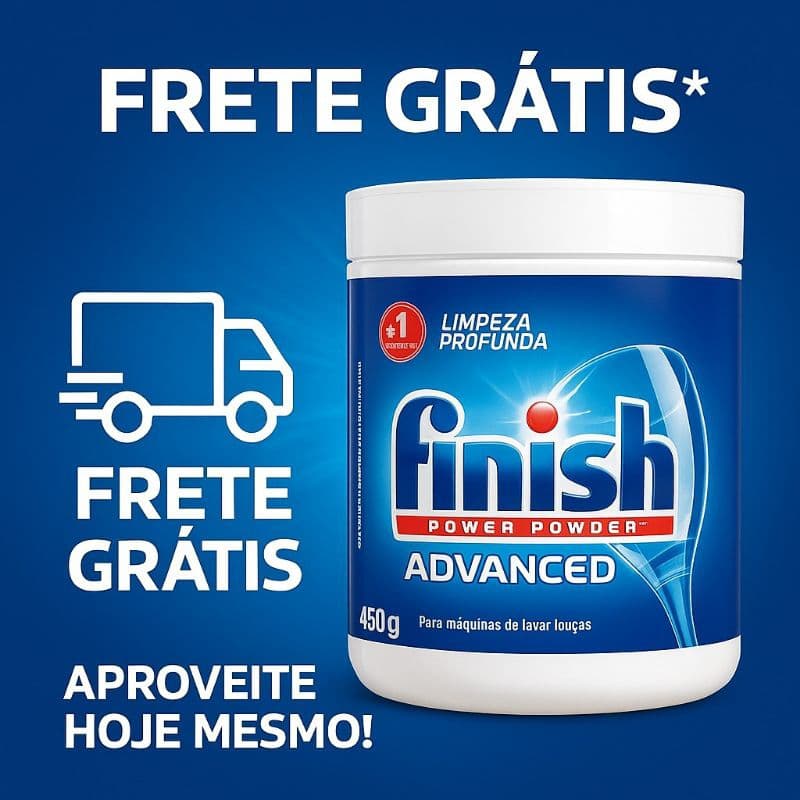Detergente Lava-Louças em Pó Finish Power Powder Advanced 450g