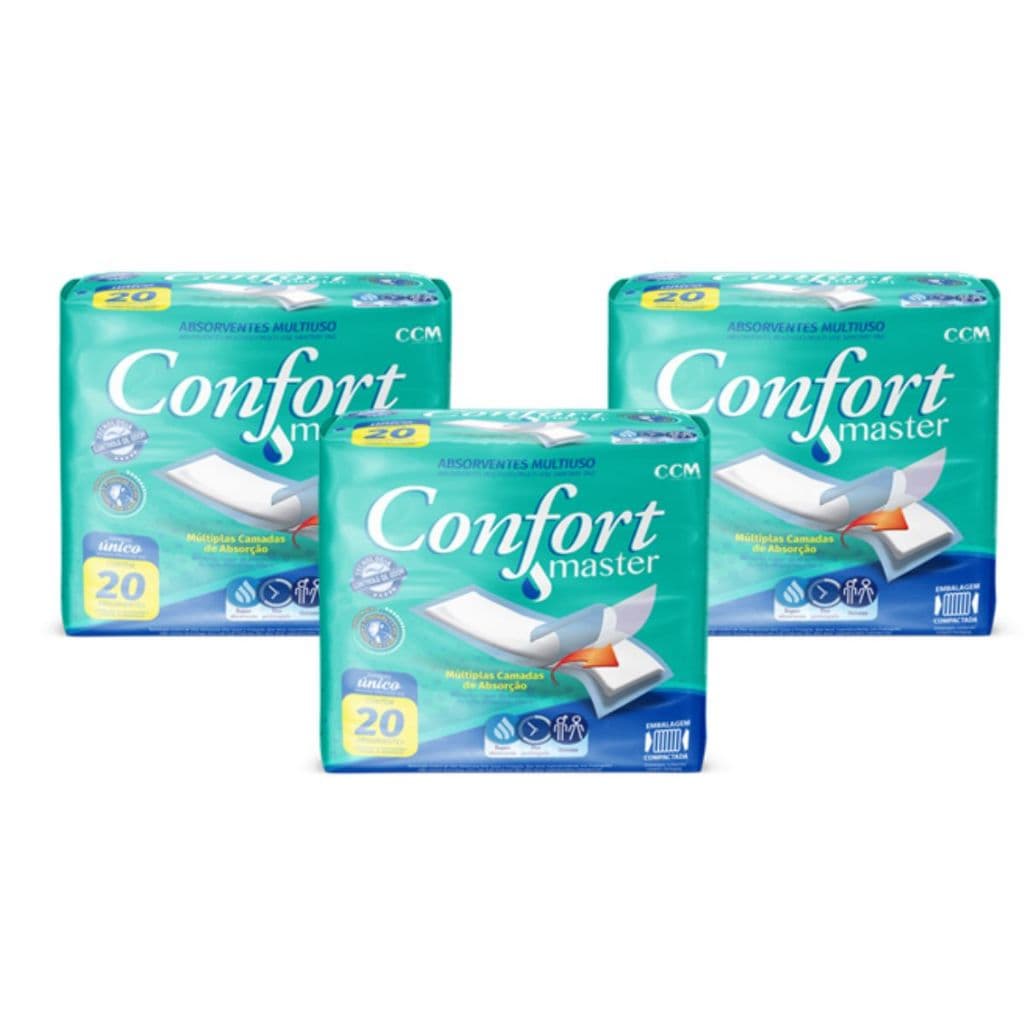 Kit 60 Absorvente Pós Parto Operatório Confort Master