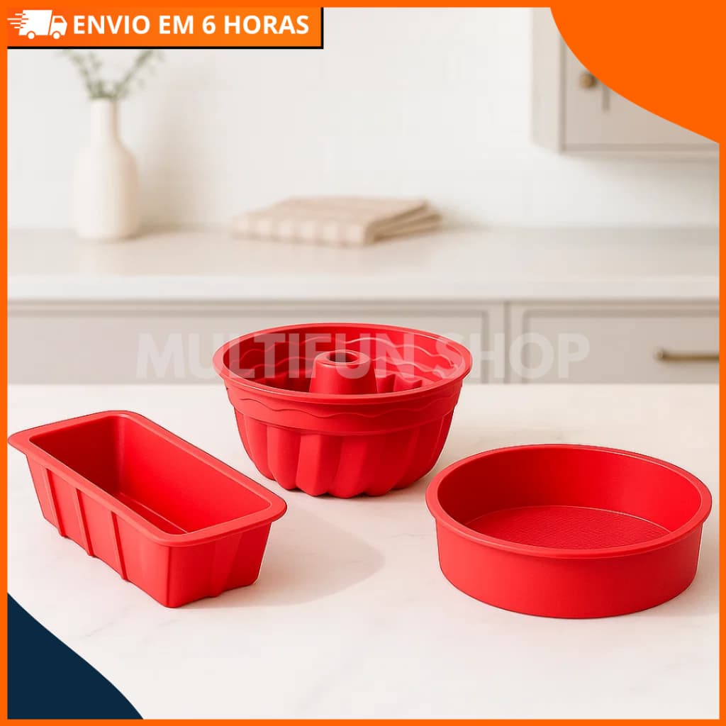 Formas de Silicone para Air Fryer Forno Freezer Microondas Assadeira ideal Bolo Pães e Doces