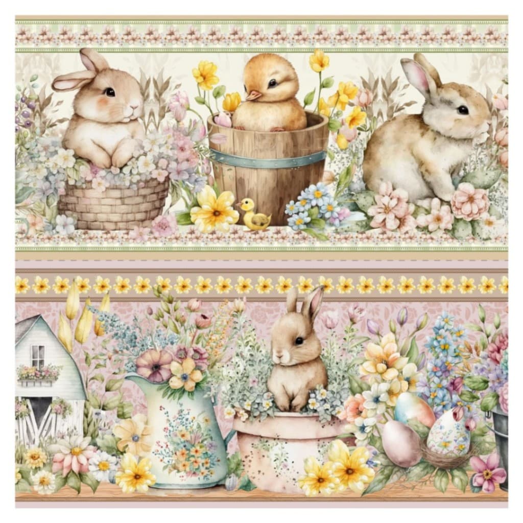 Tricoline Digital Barrado Páscoa Rústica 100% Algodão Tecido Pano de Prato Toalhas Maria Flor