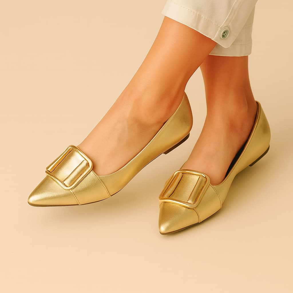 Sapatilha Feminina  Bico Fino Casual Confortável Sapato feminino bico fino