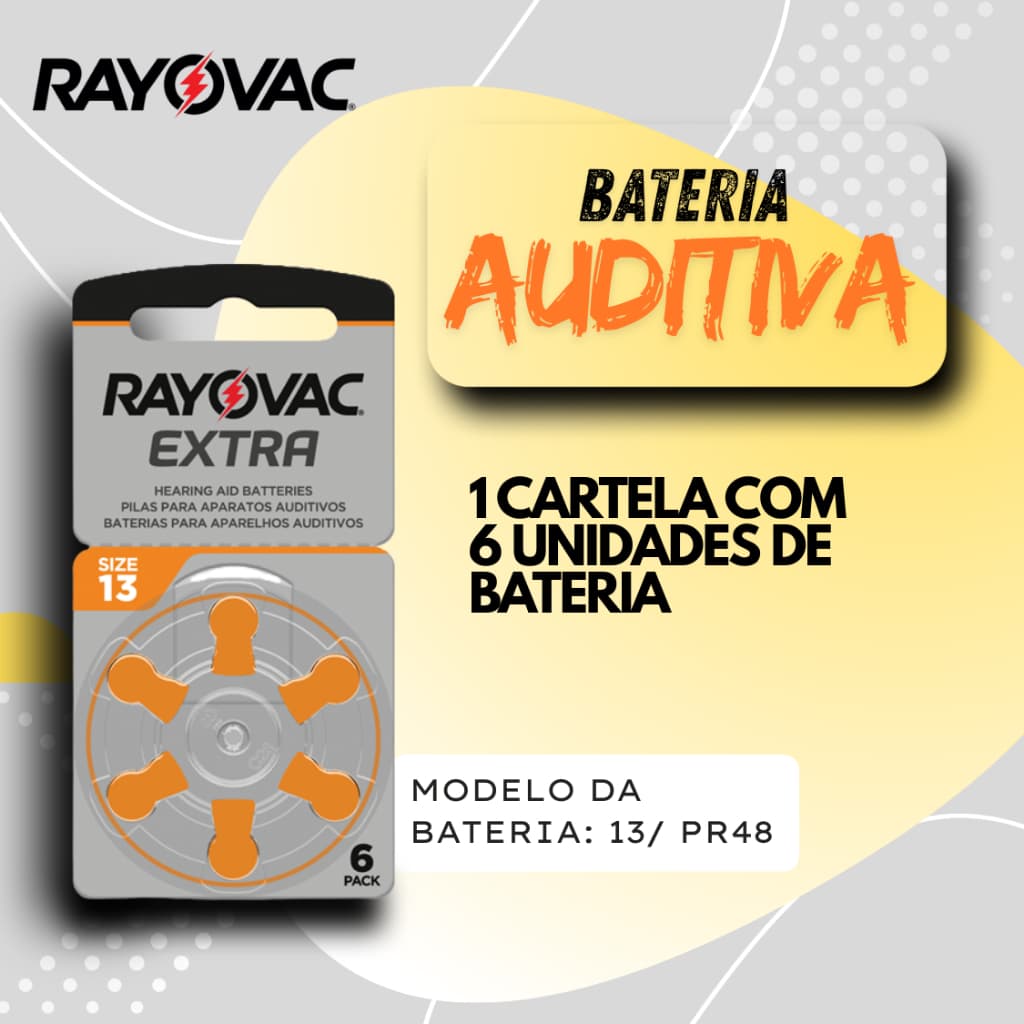 Rayovac Auditiva  Tamanho 13   1 Cartela