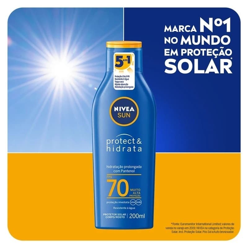 NIVEA SUN Protetor Solar Protect & Hidrata FPS 70 200ml