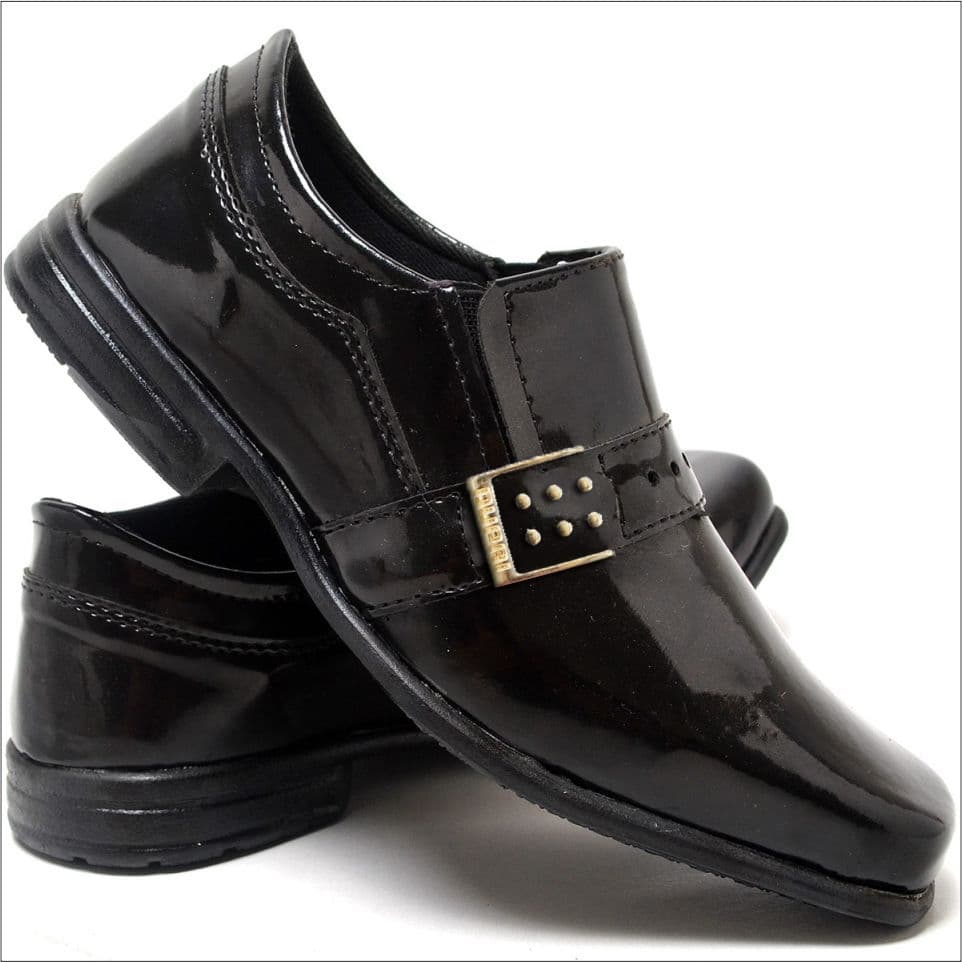 Sapato Social Infantil Masculino Leve e Confortavel Preto