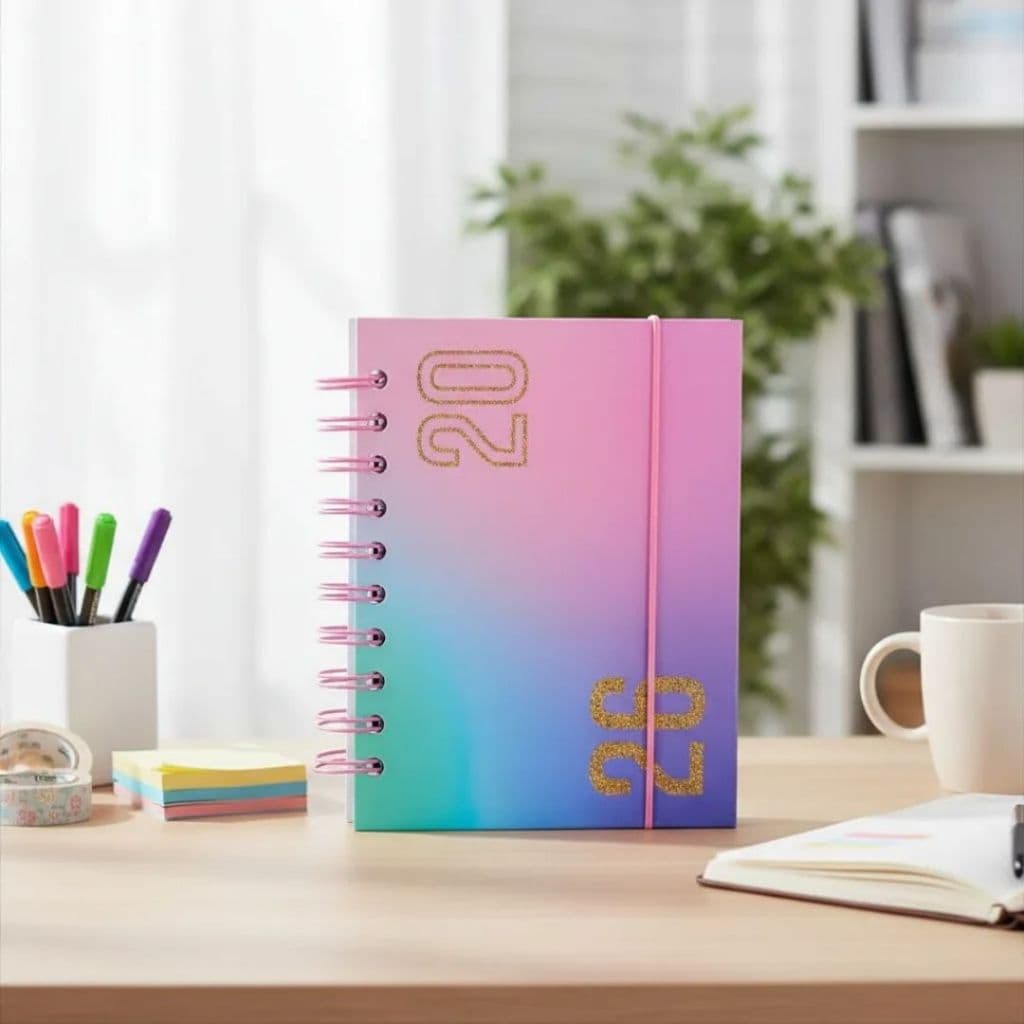 Agenda 2026 Pequena Espiral Degradê 11X15cm 320 Páginas FWB