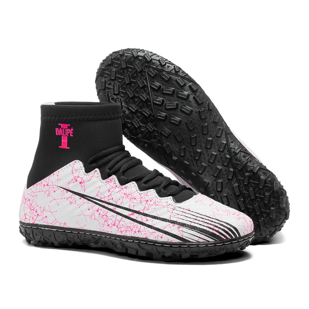 chuteira society masculino cano alto para grama sintetica Costurada