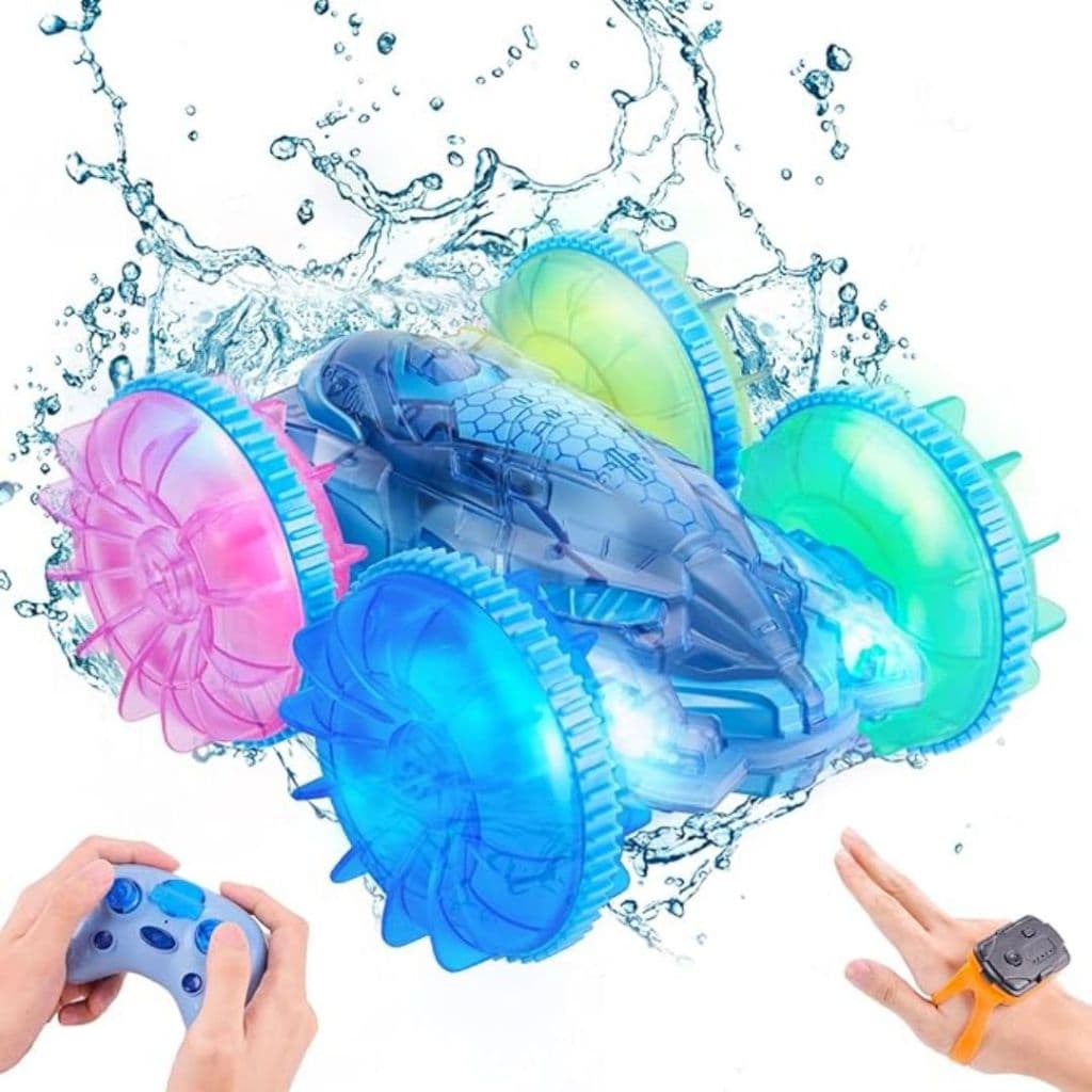 Carrinho drift de controle remoto com pulseira anda na Agua recarregavel