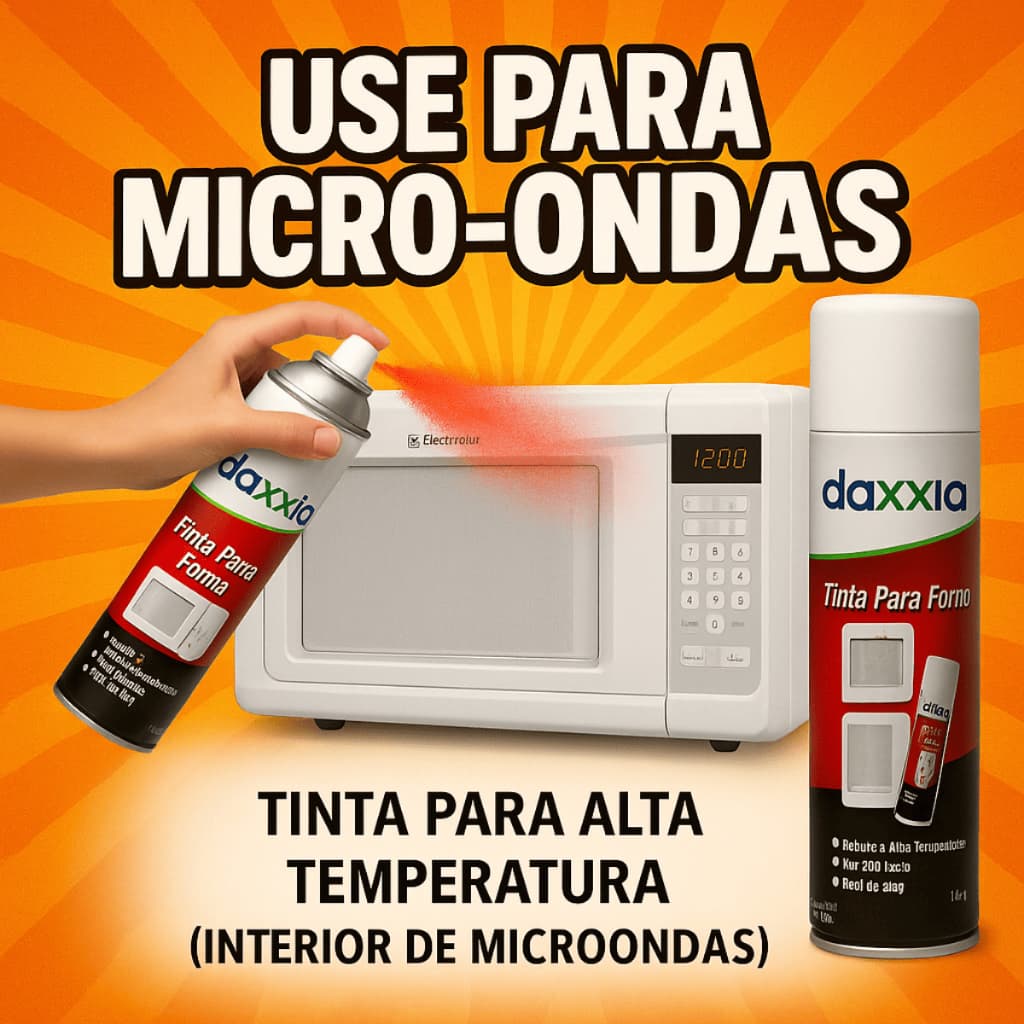 Tinta Interna e Externa Para Forno Microondas Daxxia Branco Brilhante