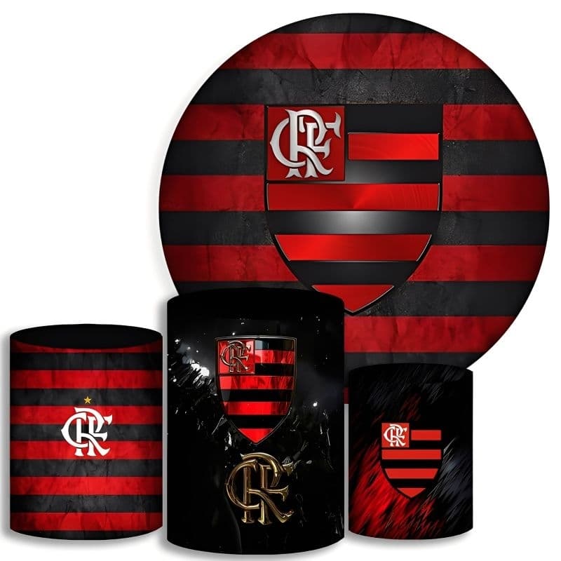 Capas Para Cilindros + Painel - Time de futebol brasileiro - Kit Decoração Festa / Pegue e Monte