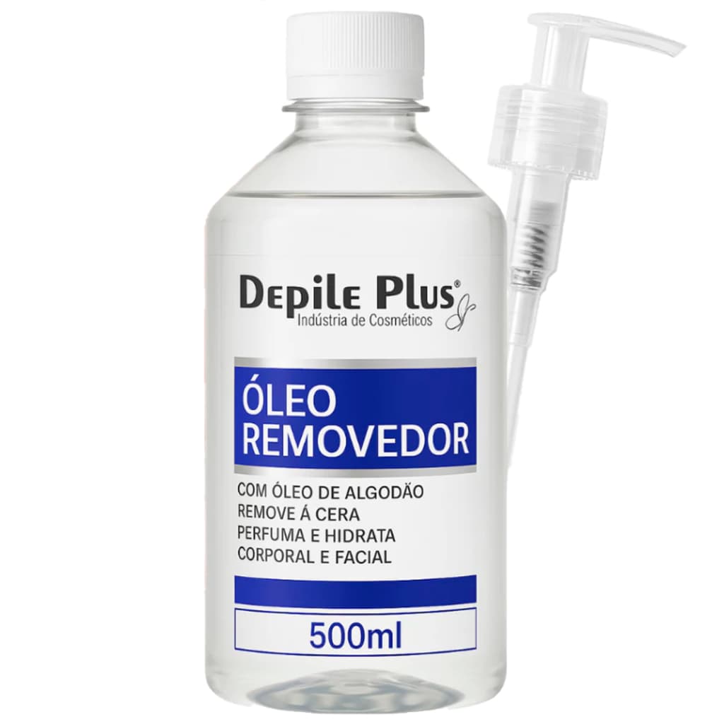 Óleo Hidratante Removedor de Cera Algodão 500ml Depile Plus