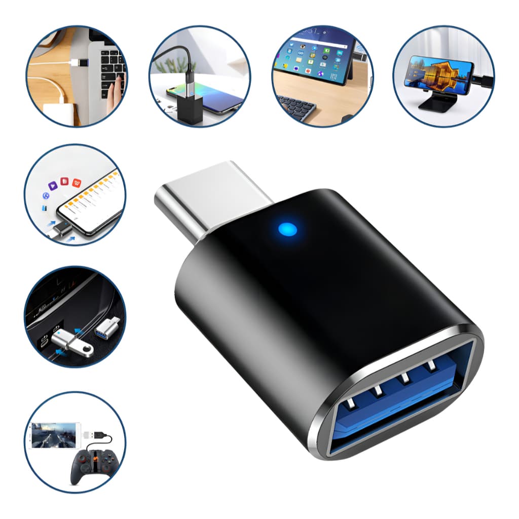 Adaptador Otg Usb 3.0 Fêmea P/ Usb Tipo C Macho