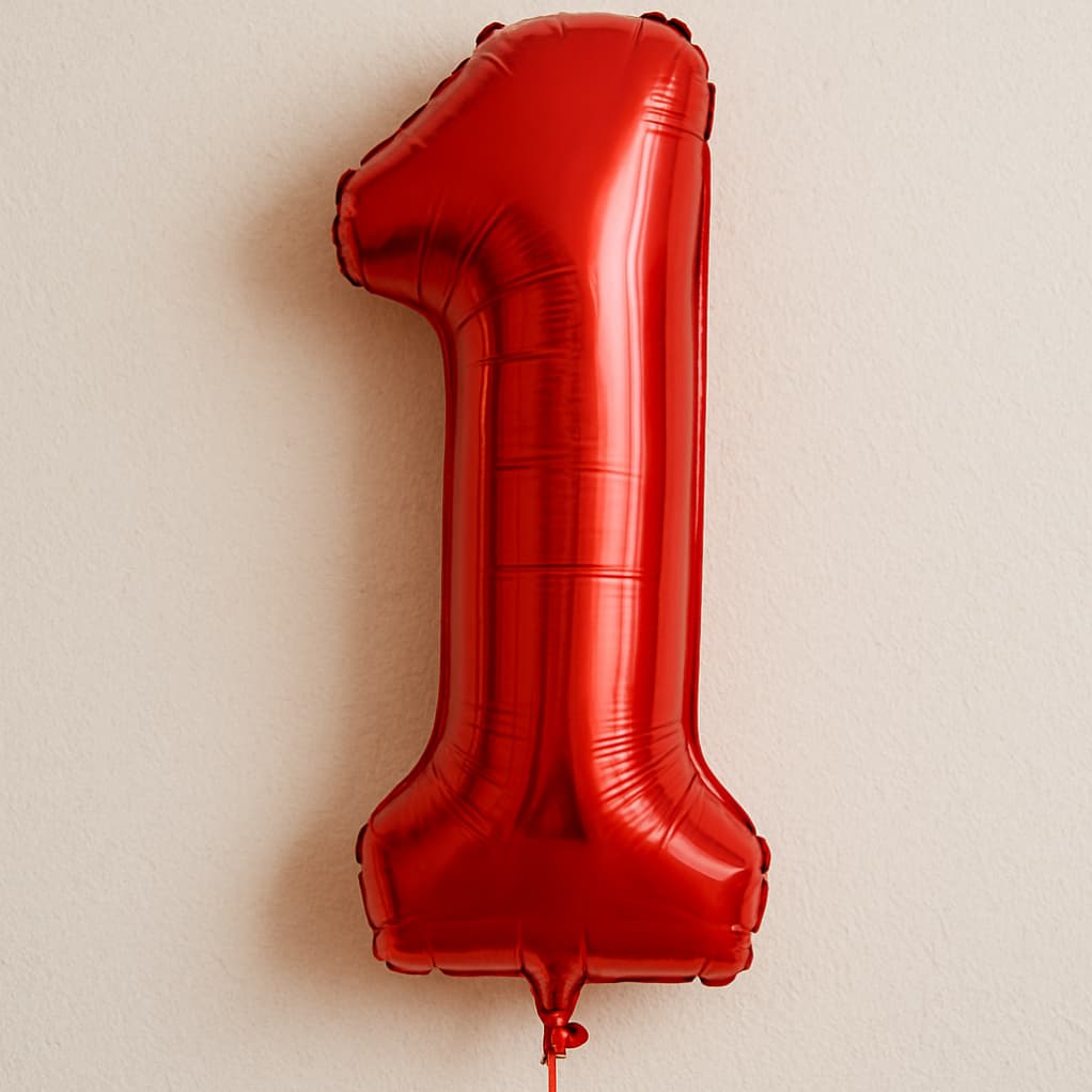 Balões Números VERMELHO 32" – 0 a 9 – Festa Aniversário Decoração 80cm