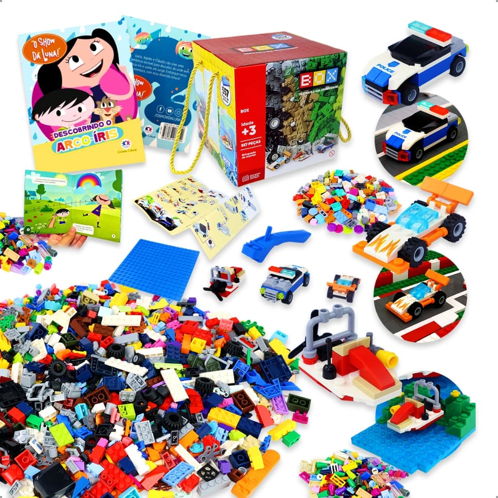 Bloco De Construção Compatível com LEG Conjunto De Tijolos caixa peças presente carros