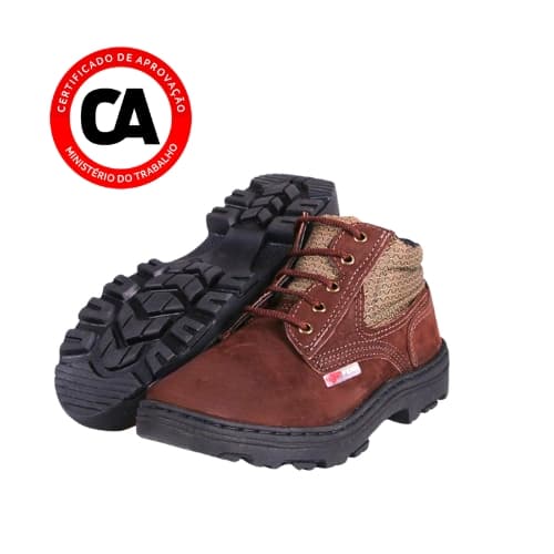 Botina Nobuck Fênix Extra Durável – Bico PVC CA Ideal para Obras e Indústria