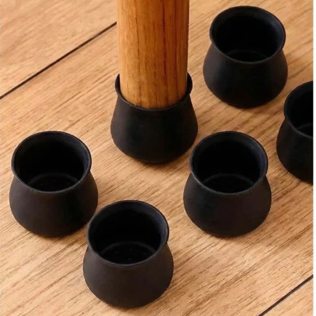 Protetor de Silicone para Pés de Cadeira e Mesa Redondo Pezinho Antirisco Piso Laminado Porcelanato Antiderrapante