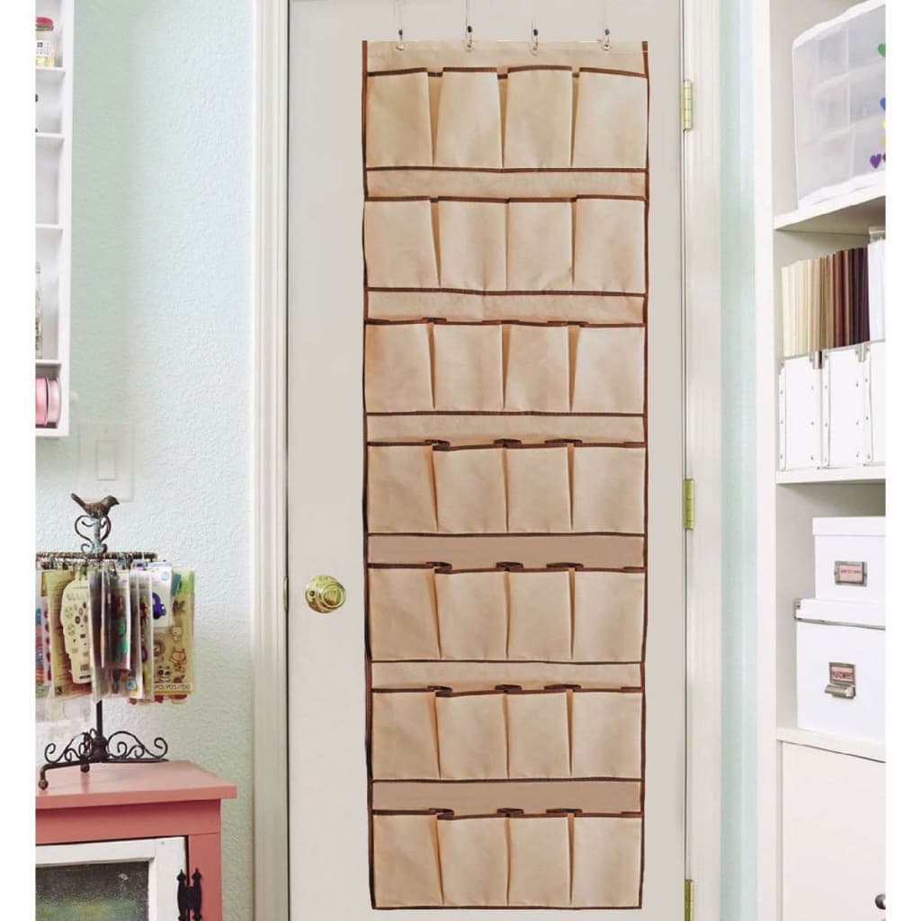 Sapateira TNT de Porta Organizador de Sapatos Multiuso 14 Pares Sapato Chinelo 28 Divisórias Vertical