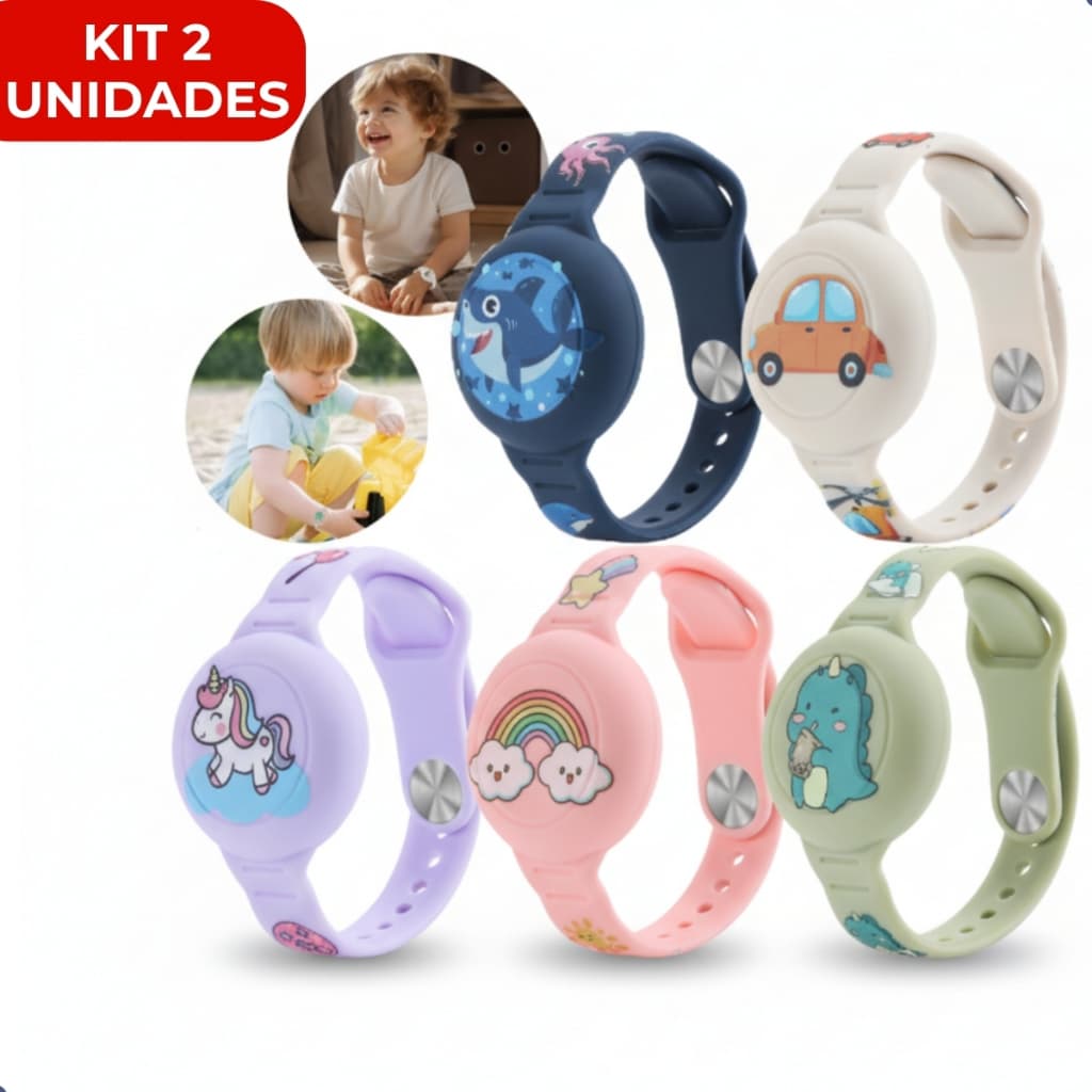 Kits Pulseiras Para AirTag Infantil Localizador Rastreador Gps Prova D'água Impermeável