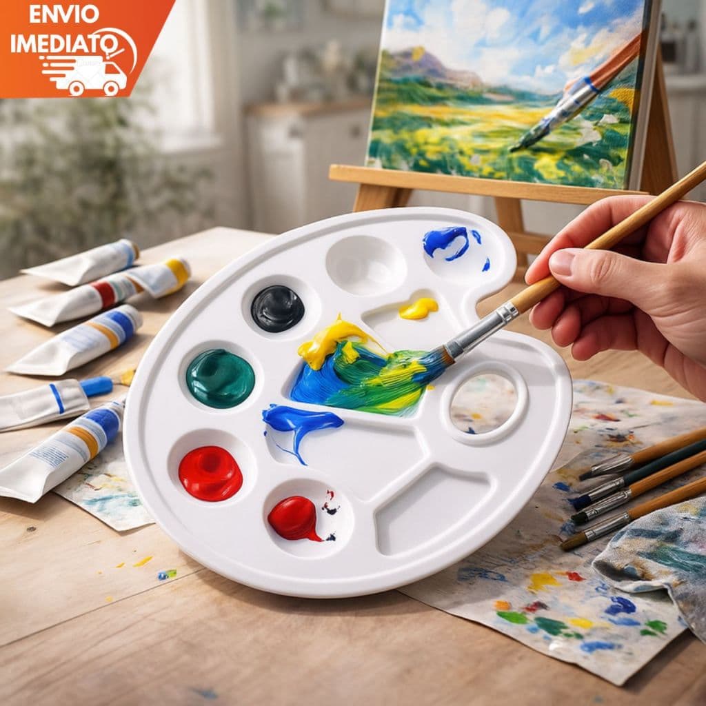 Paleta Godê Plástica 17x23cm para Pintura Guache Acrílica Aquarela – Artistas e Artesanato