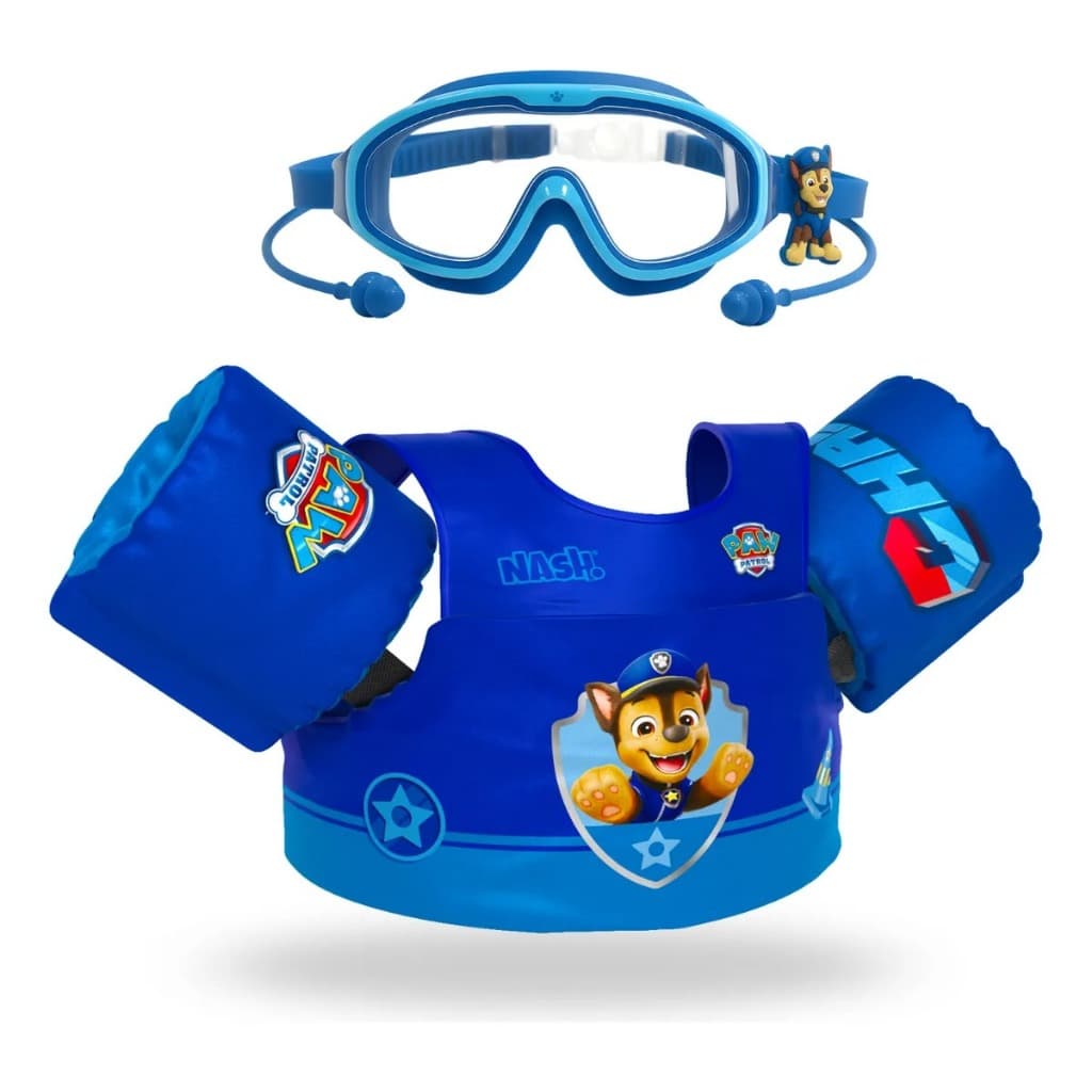 Kit Boia Colete Salva-vidas Mais Oculos Infantil Praia Piscina