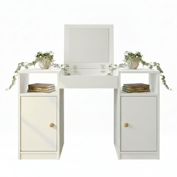 QUEIMA DE ESTOQUE!!! Penteadeira Compacta com Espelho Interno - Cor