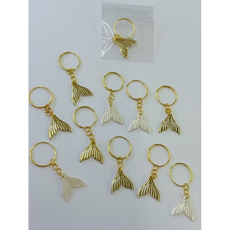 Chaveiros Cauda de Sereia Perolada 5 cm