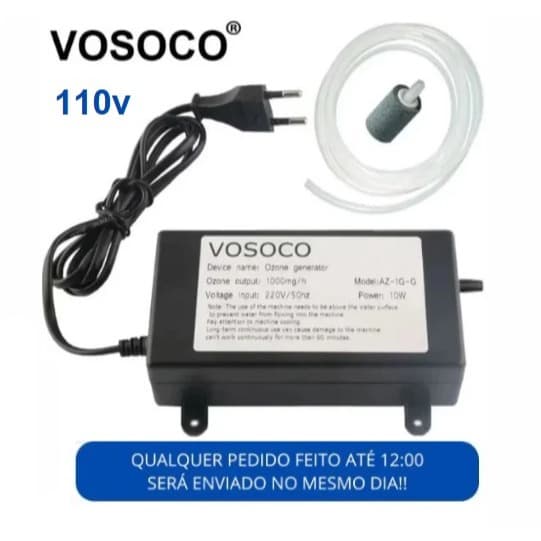 Gerador De Ozônio 1000Mg Ozonizador Água Purificador De Ar Tratamento Frutas Peixes Vegetais Tank 110 volts