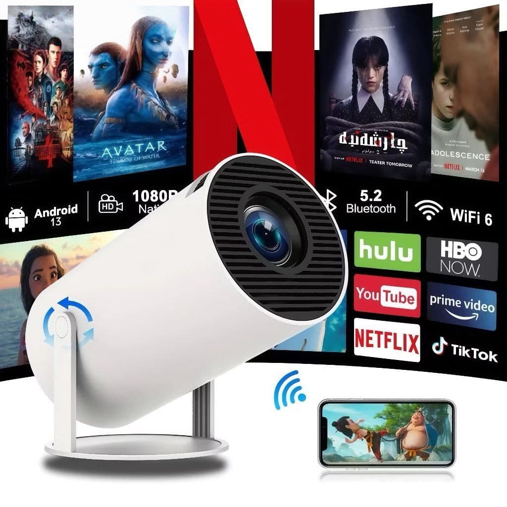 Projetor 4K HD 150 Polegadas Celular, Xbox, PS, Pc, Wifi HY300 Pro Magcubic Envio Imediato