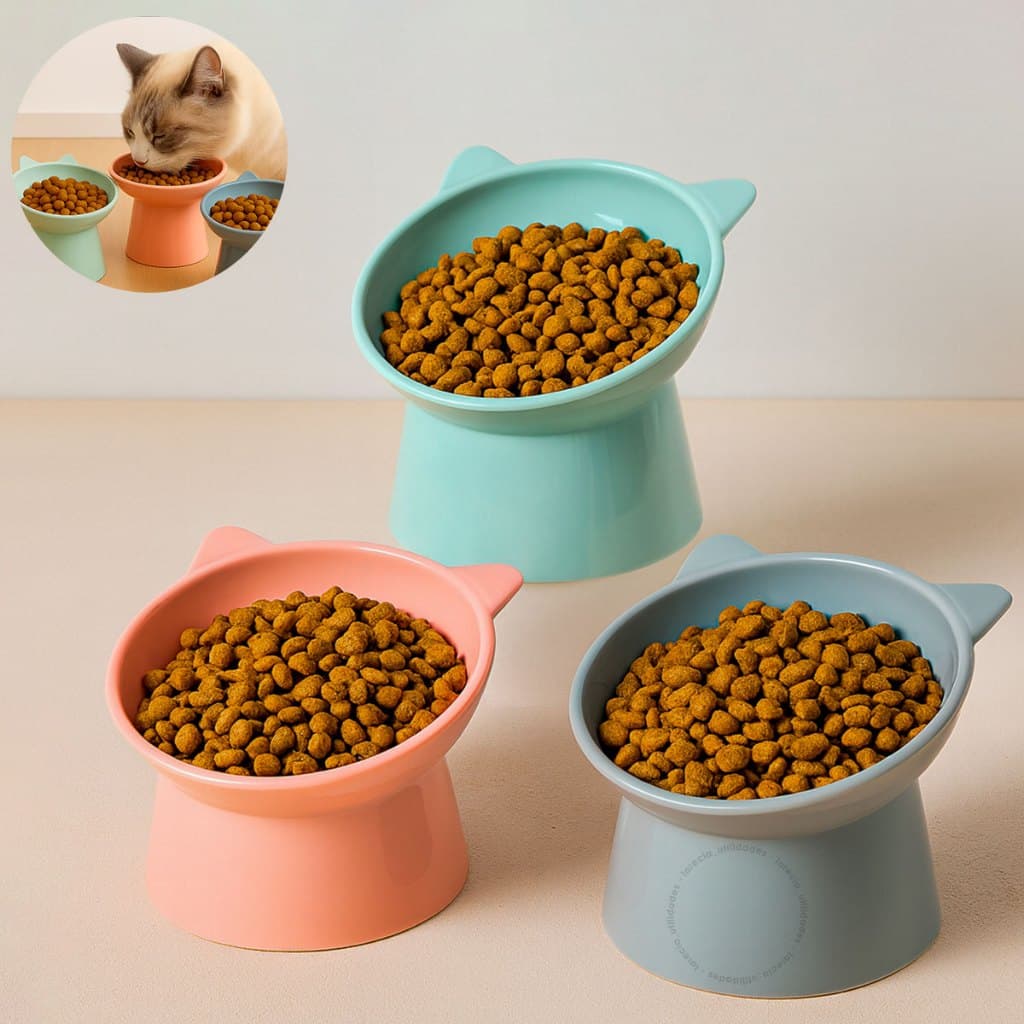 Comedouro Bebedouro Elevado Anti Engasgo Tigela Pet Gato Cachorro Unidades ou Kit