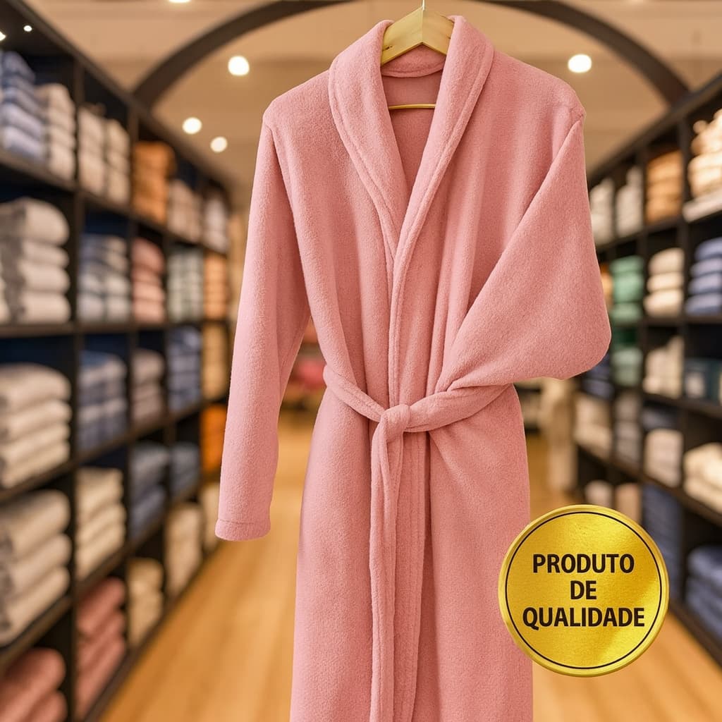 Roupão Microfibra Corttex Conforto Premium e Alta Absorção – Roupão de Banho Quentinho e Super Macio
