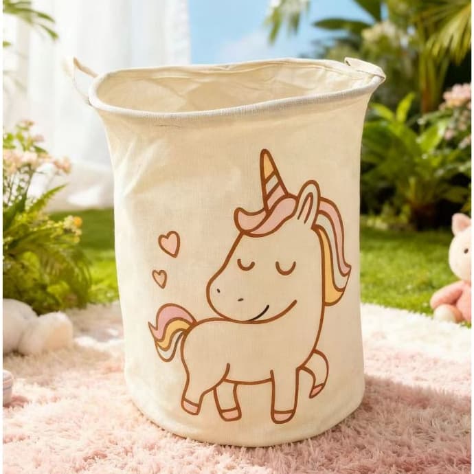 Cesto Organizador Multiuso Tecido Dobrável Roupa Brinquedos Lavanderia