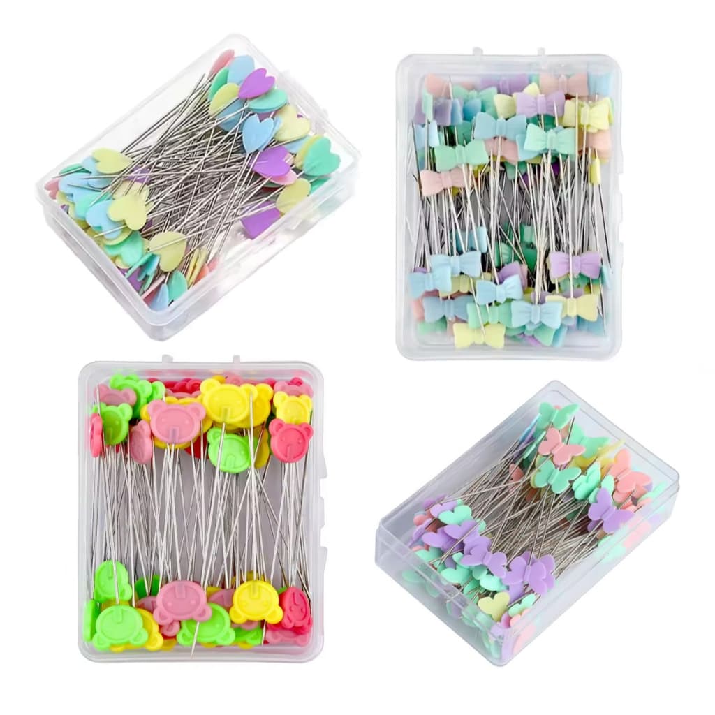 Kit 80 Alfinetes Cabeça para Costura, Patchwork, Quilt, Artesanato, Modelagem, DIY e Ateliê