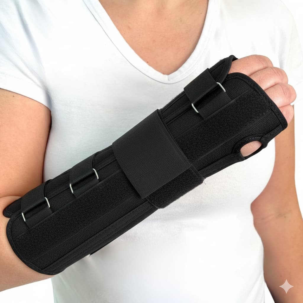 Munhequeira Tala Imobilizadora Punho Bilateral Anvisa Ortopédica Tendinite  Longa 100% Algodão