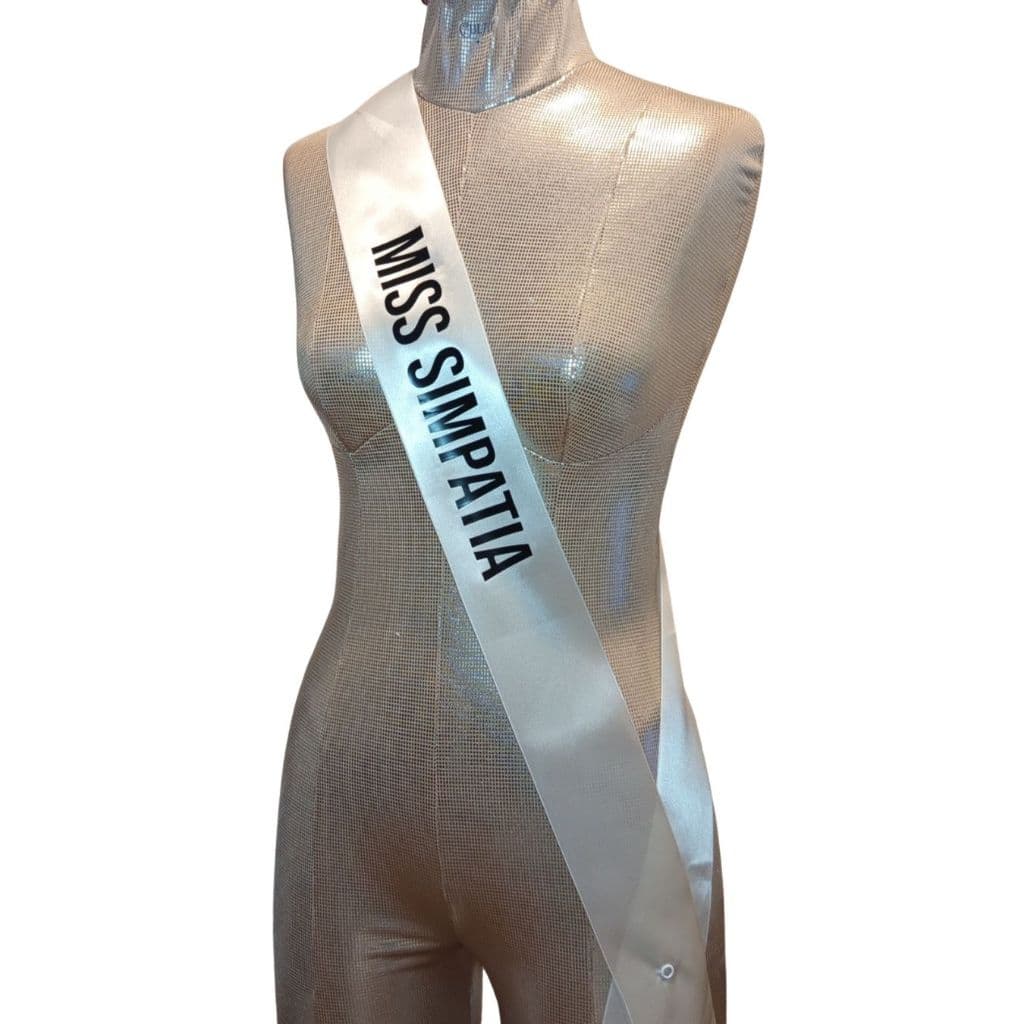 Faixa de ombro em Cetim para Miss e Mister Personalizada Concursos