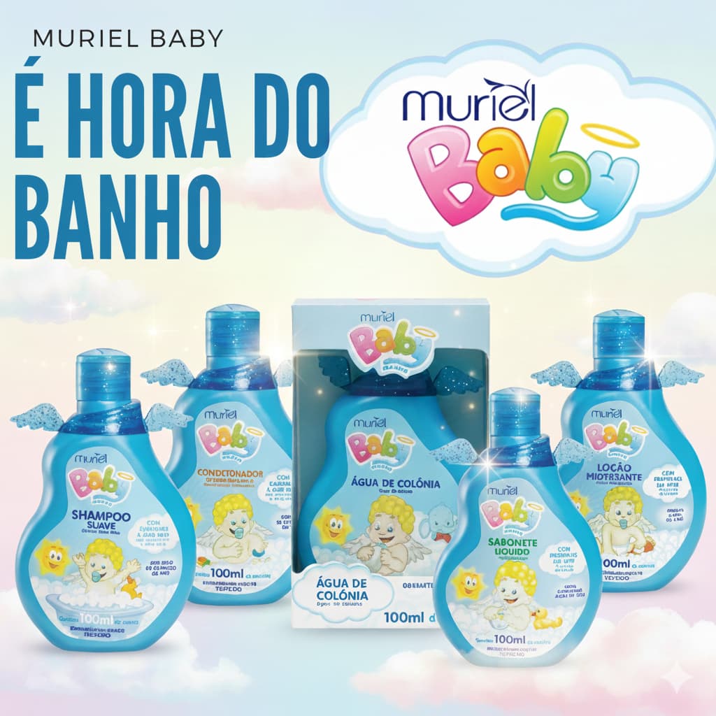 Kit Maternidade Para Bebê Infantil Menino Baby Muriel 100ml PRESENTE