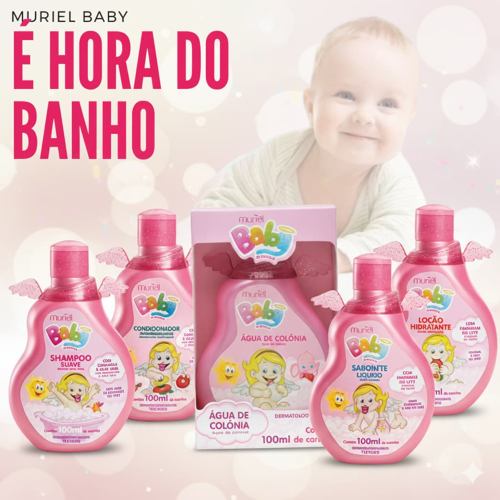Kit Maternidade Para Bebê Infantil Menina Baby Muriel 100ml PRESENTE