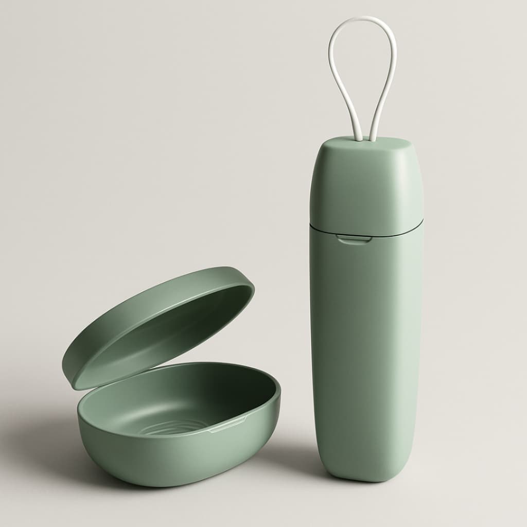 Kit Porta Sabonete de Plástico com Trava Colors + Porta Escova Higiênie Bucal | Kit Viagem