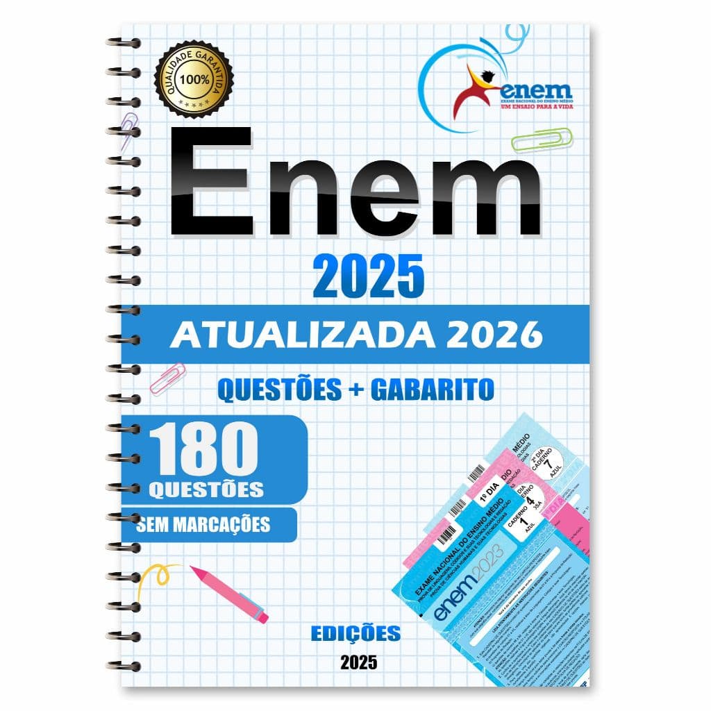 Apostila Enem 2025 + Gabarito + Redação