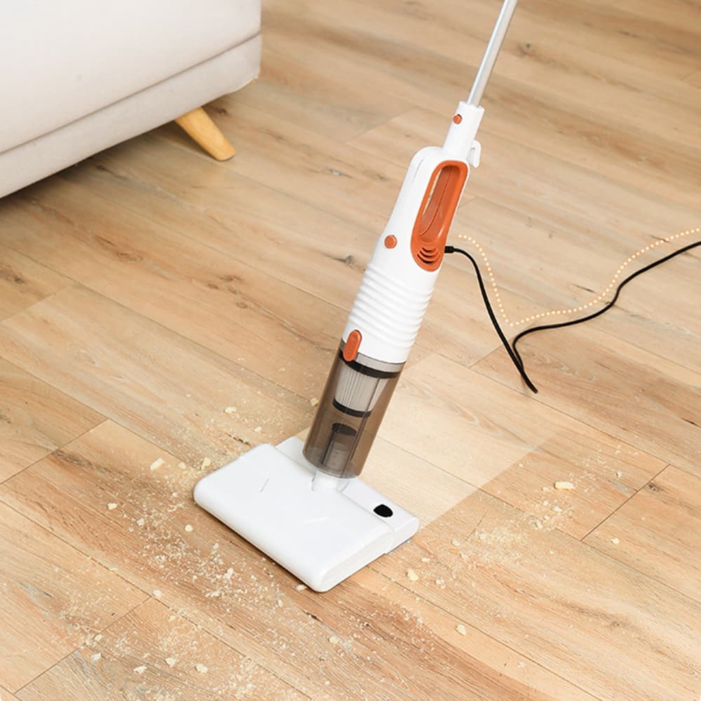 Esfregão Elétrica Com FIO 220V  Umidade Com Pulverização de Água e Função aspirador de pó ,9 acessórios de limpeza