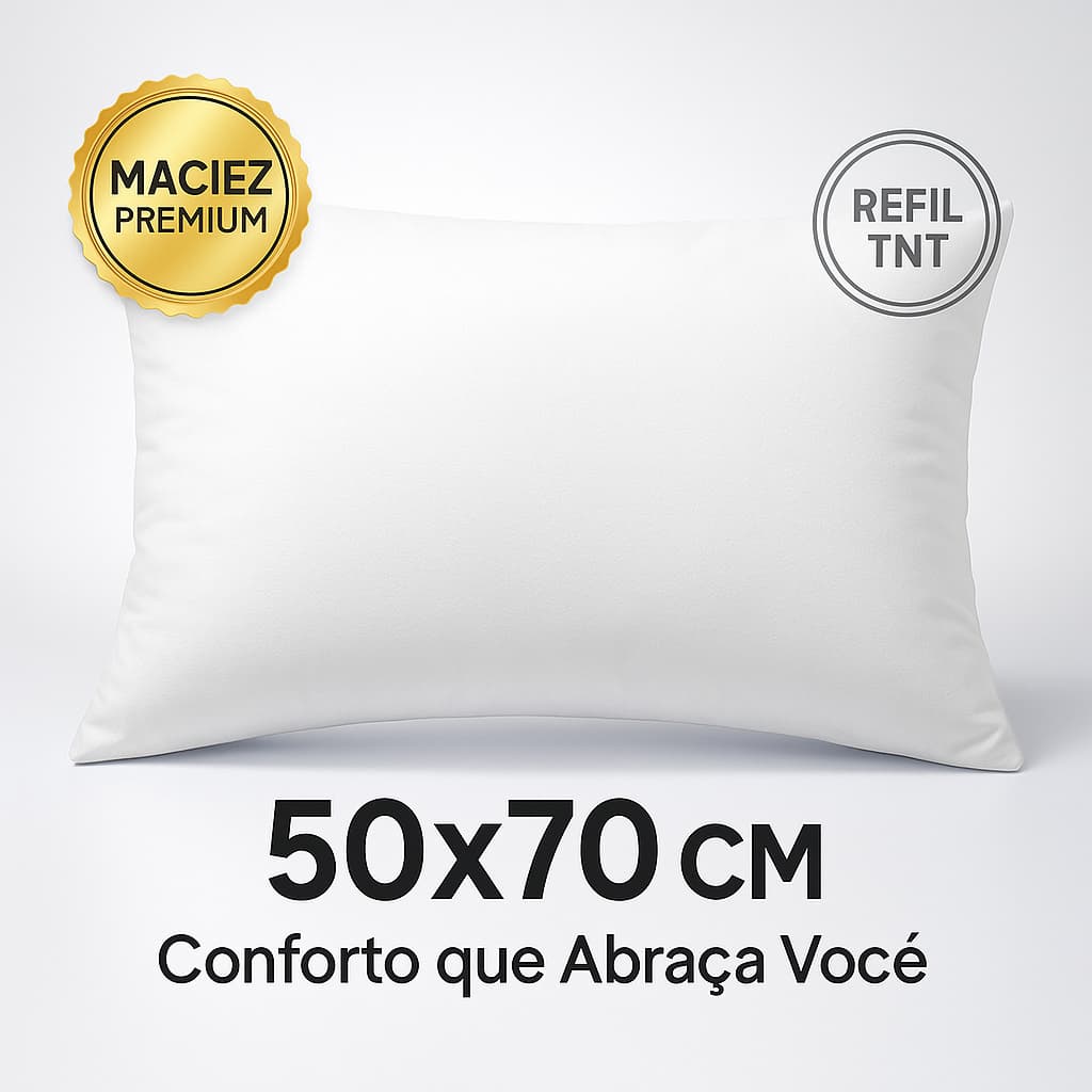 Travesseiro 50x70 TNT com Enchimento Siliconado | Macio, Leve e Confortável