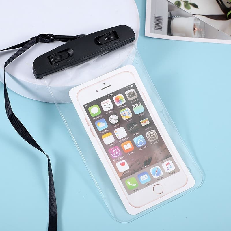 Kit 5 Impermeável Celular Capa Bolsa Prova Dágua Transparente Universal