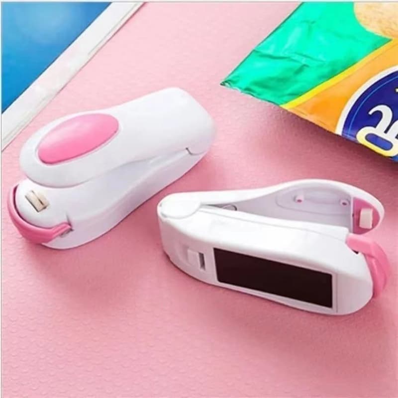Mini Máquina Portátil Seladora Plástico  Para Cozinha Sela Rapidamente Suas Embalagens Plásticas