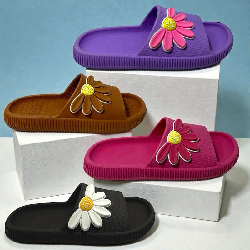 Chinelo Slide Nuvem Feminino Confortável Flor menina
