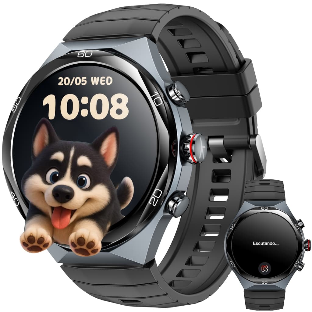 NFC Relógio Inteligente Kieslect Elite2- Monitor Arterial Oxigênio GPS 5ATM Impermeável 14 Dias Bateria Bluetooth Call