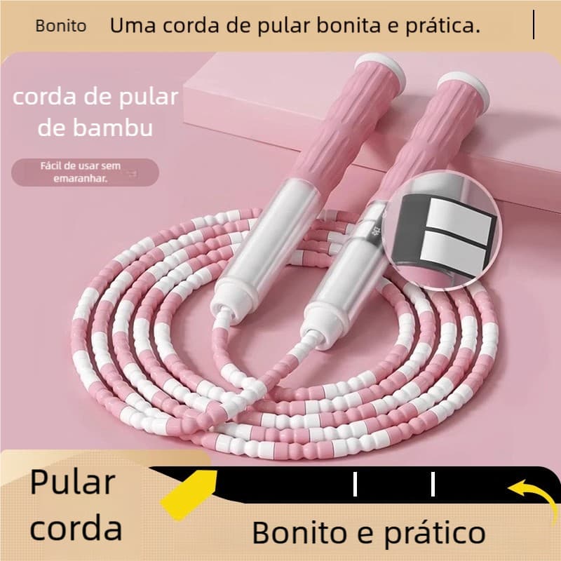 Corda de Salto Macia Segmentada - 2,7m Ajustável | Equipamento Esportivo ✨