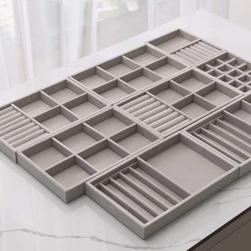 Organizador de Bijuterias para Closet - Bandeja Porta Jóias Veludo! Ideal para relógios e joias, gavetas organizadas, su