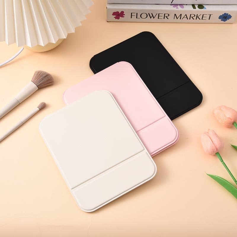 Espelho De Maquiagem Sem Moldura - 1 Peça, Bolsa Portátil Pequena Dobrável, Ideal para Beleza